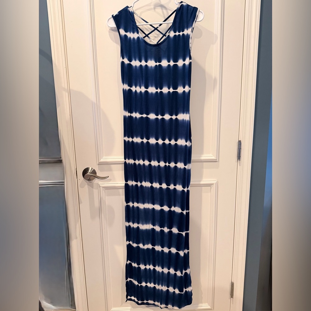 Rolla Coster Navy and White Striped Maxi Dress